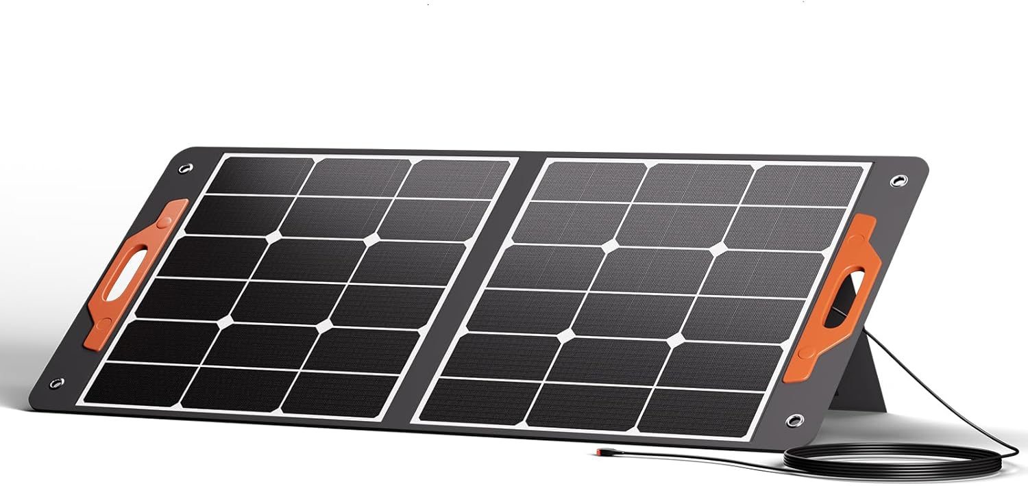 AIVOLT 100W Solar Panel for Portable Power Station Generator, 23.5% Efficiency, with 18W USB Outputs for Phones/Tablets, Foldable Solar Cell Solar Charger for Outdoor Camping RV Trip