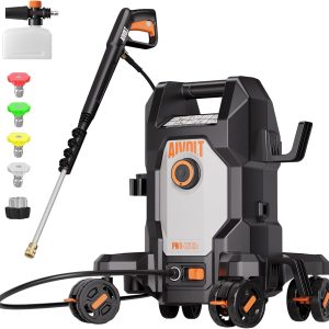 AIVOLT Pressure Washer, Power Washer with 4 Quick Connect Nozzles, High Pressure Cleaning Machine with Foam Cannon for Cars/Fences/Driveways/Patios/Home Cleaning